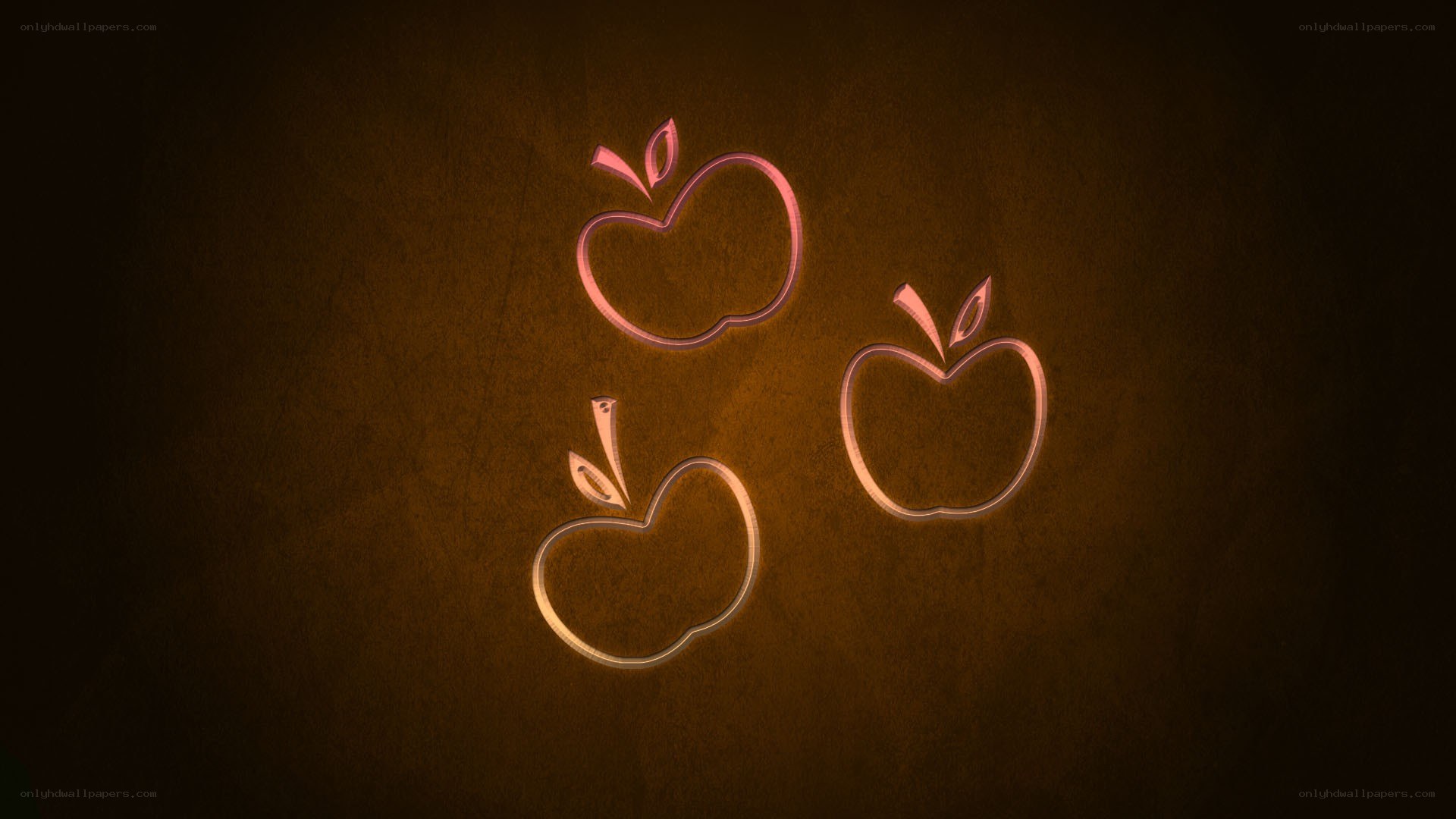 glowing apple outlines
