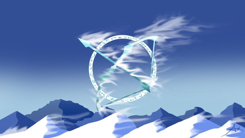 Glowing Arrow Symbol