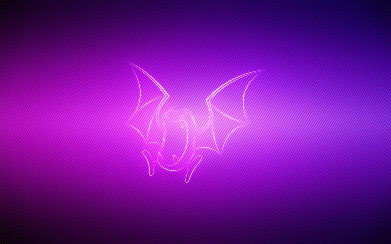 Glowing Bat Outline — Purple