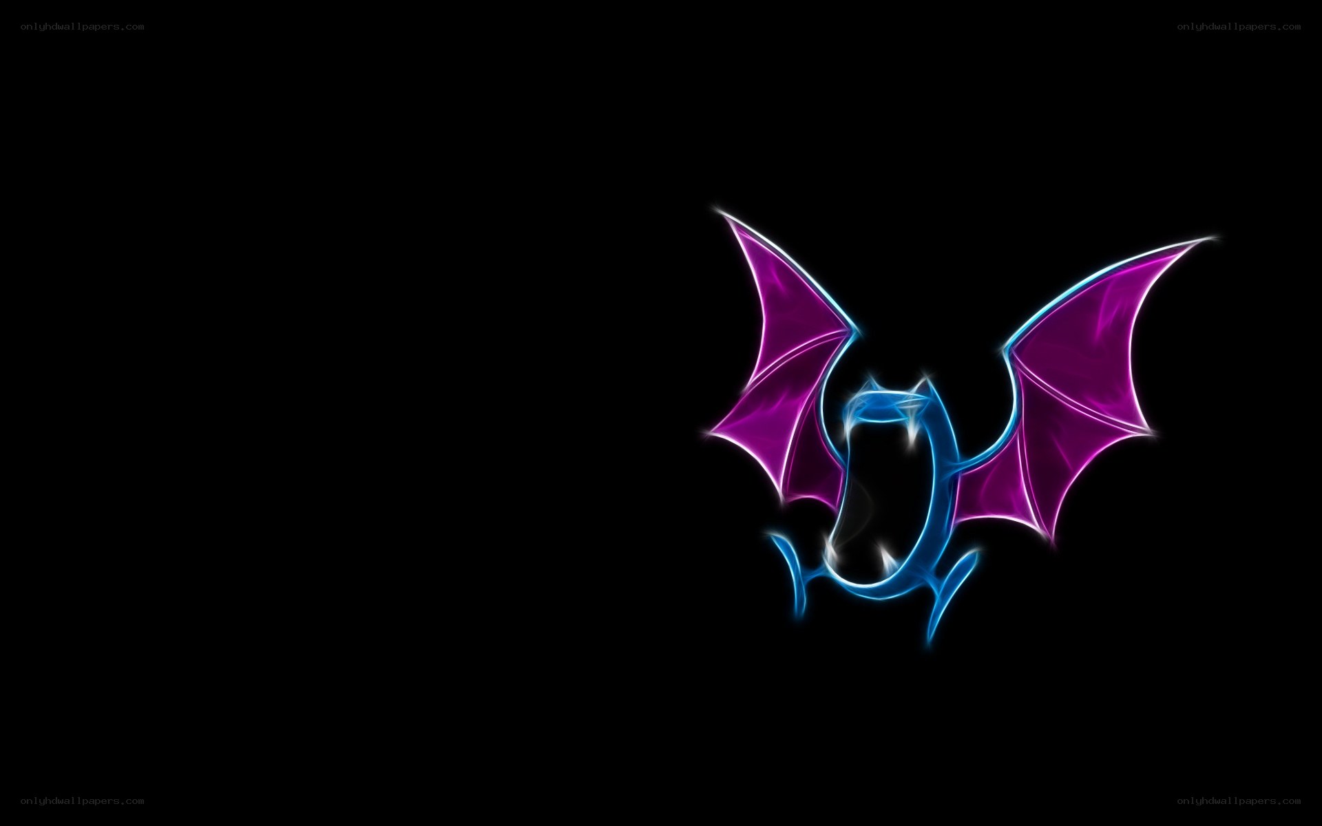 glowing bat silhouette