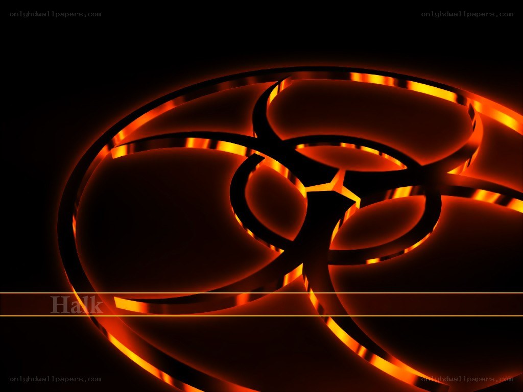 Glowing biohazard symbol