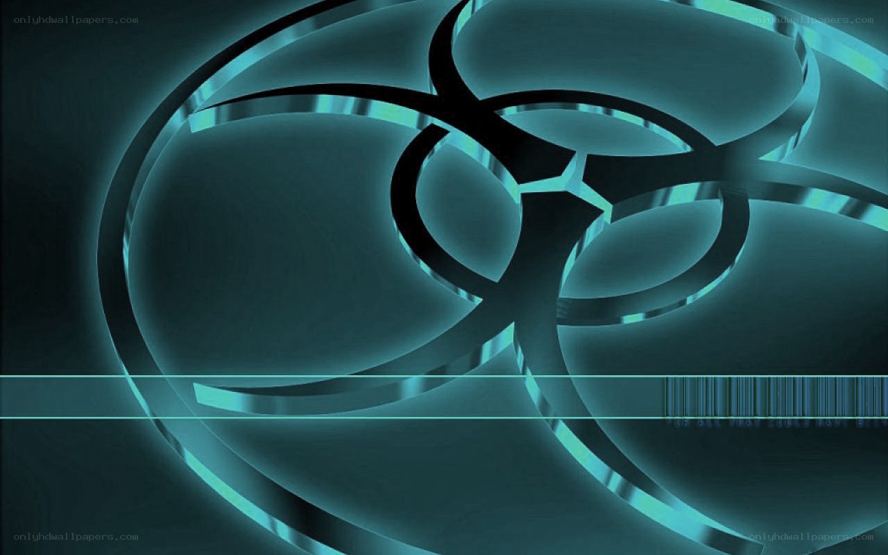 glowing biohazard symbol