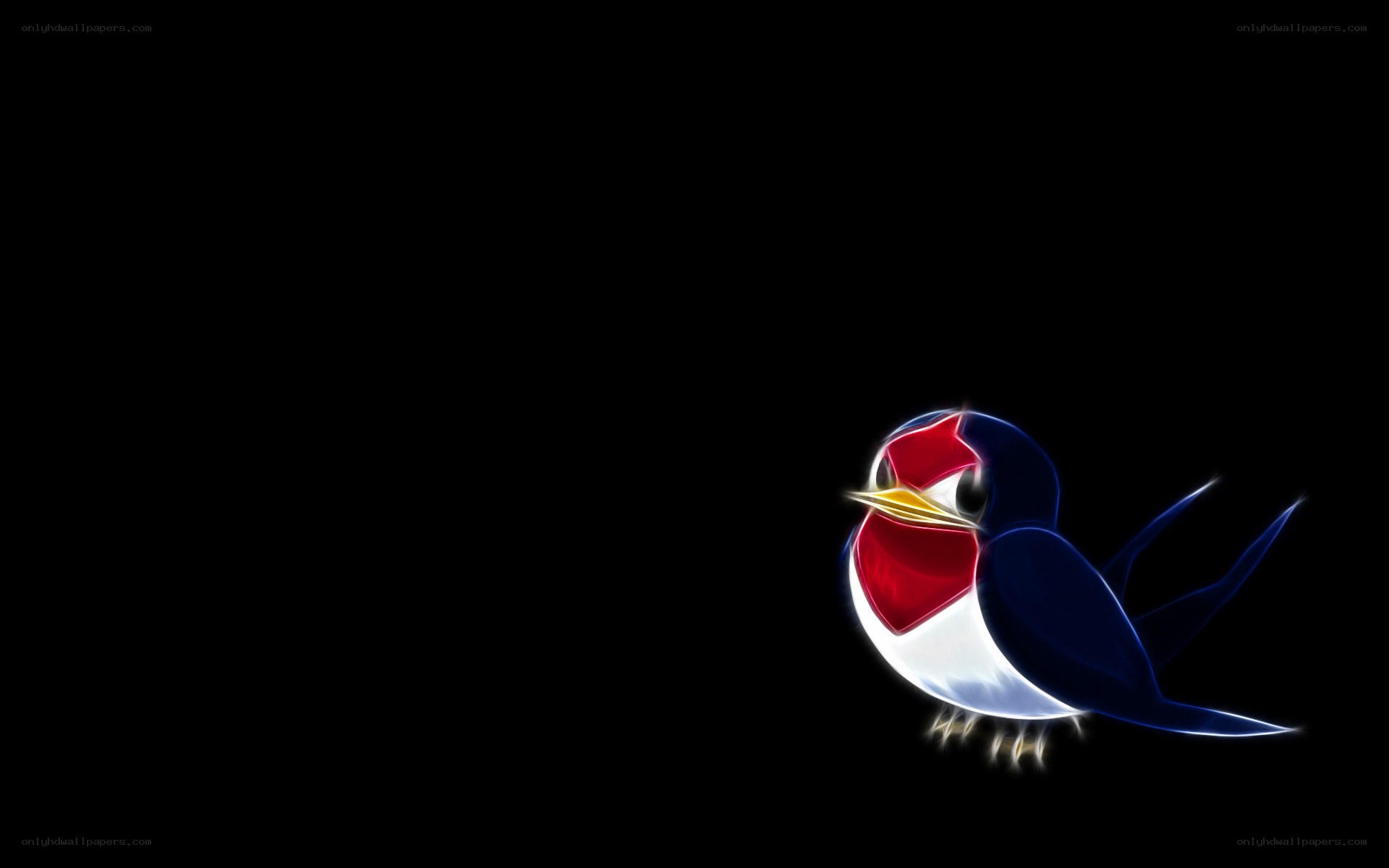 glowing bird illustration