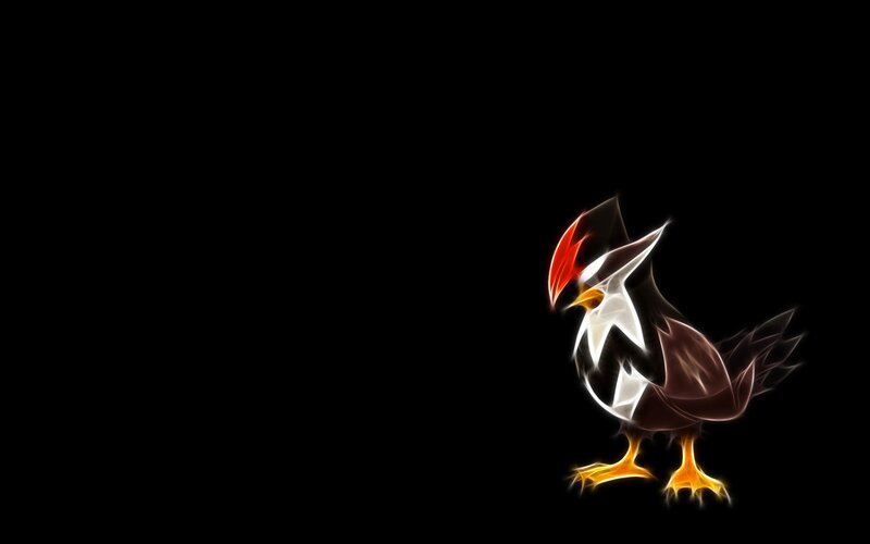 Glowing Bird-like Creature — Black, Dramatic
