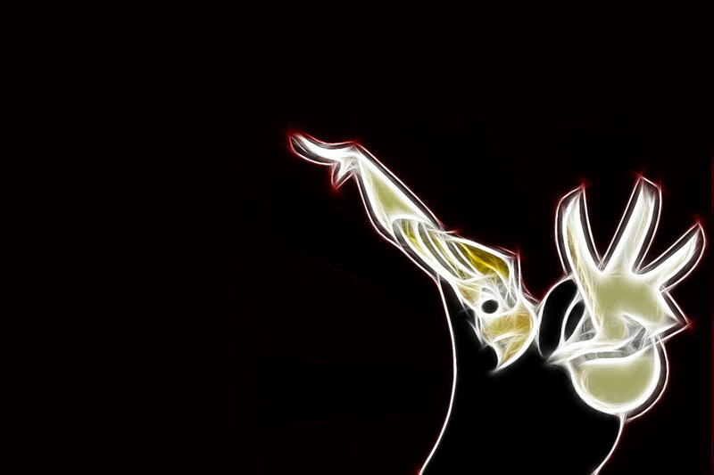glowing bird silhouette