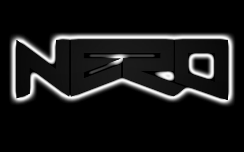 glowing black logo