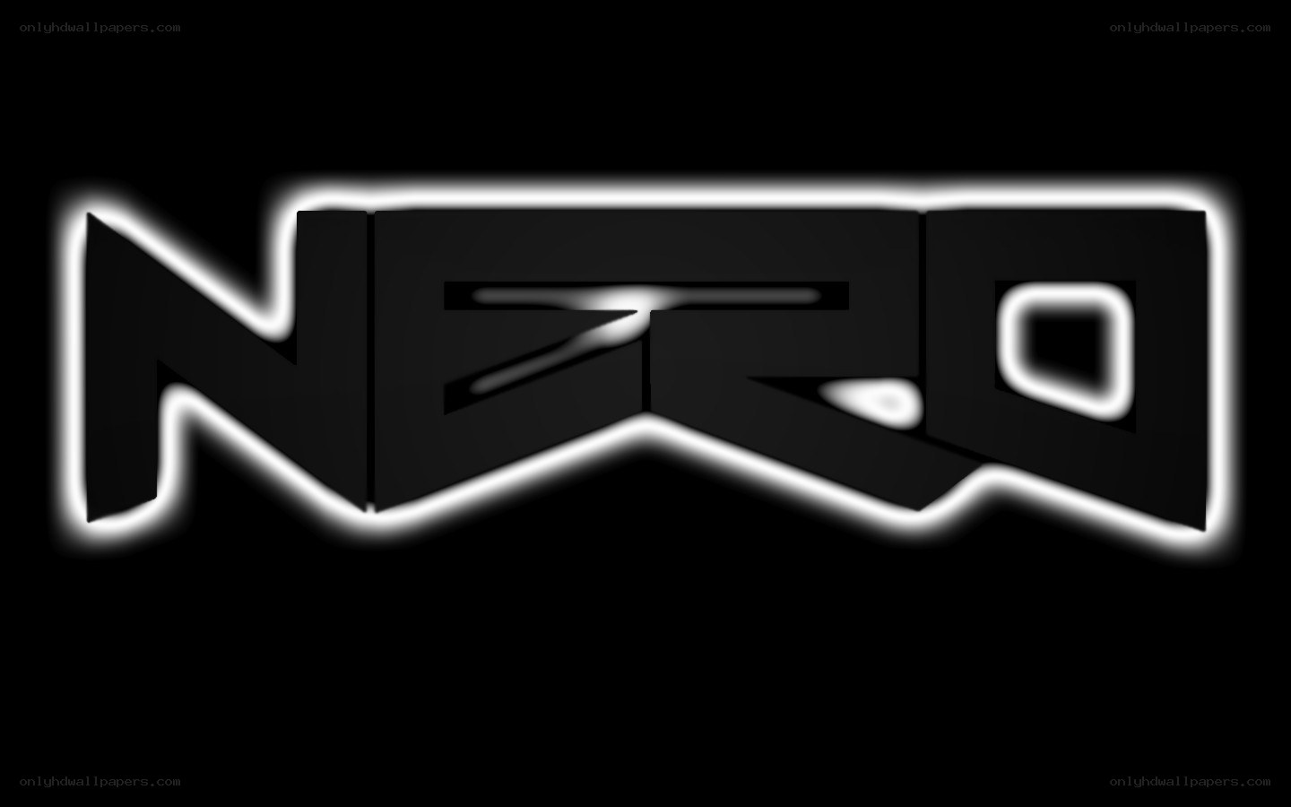 glowing black logo