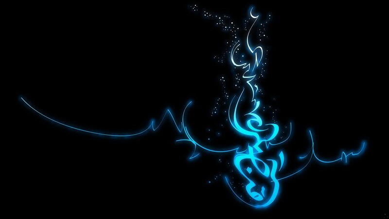 Glowing Blue Abstract Design — Mystical