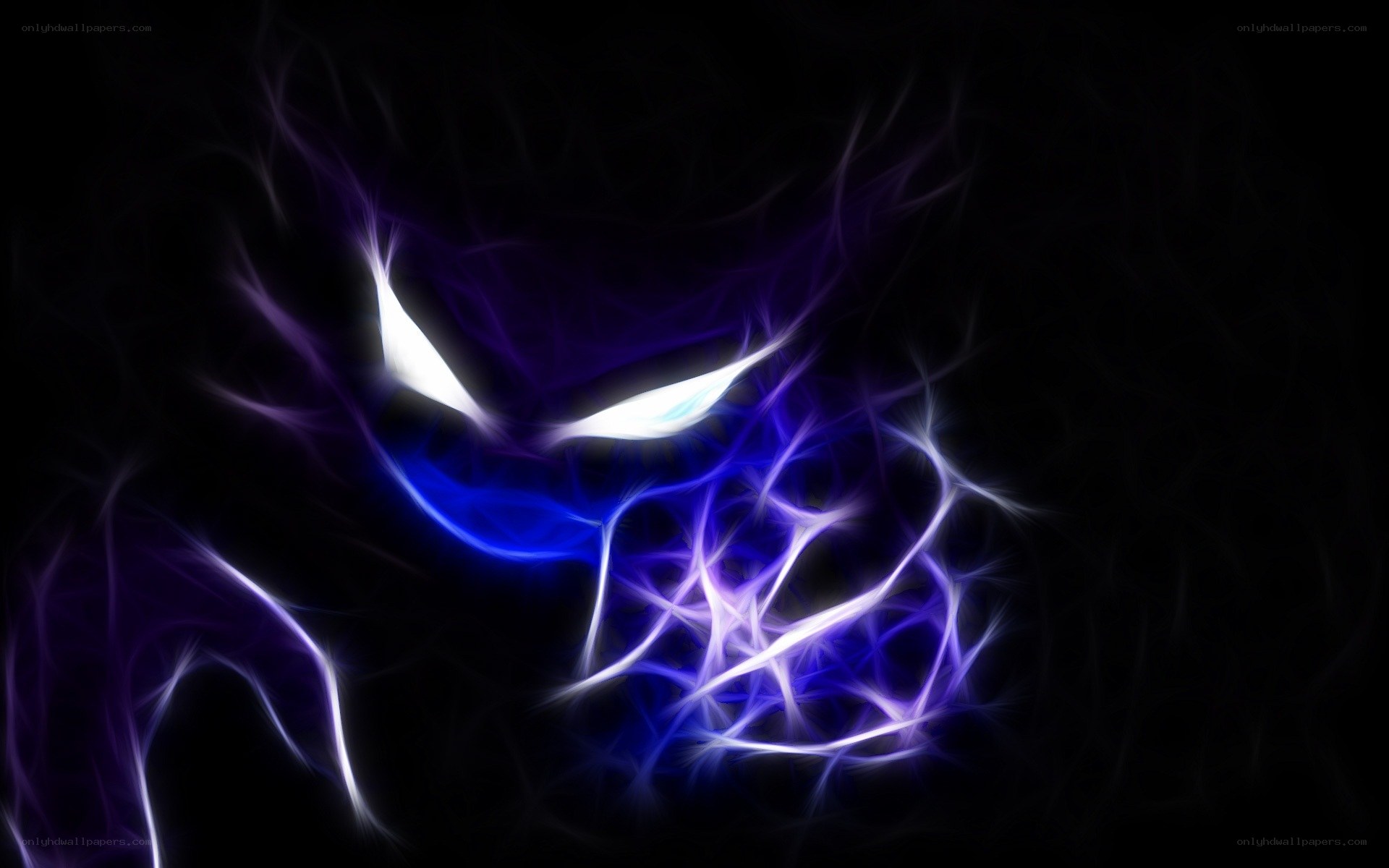 glowing blue and purple creature