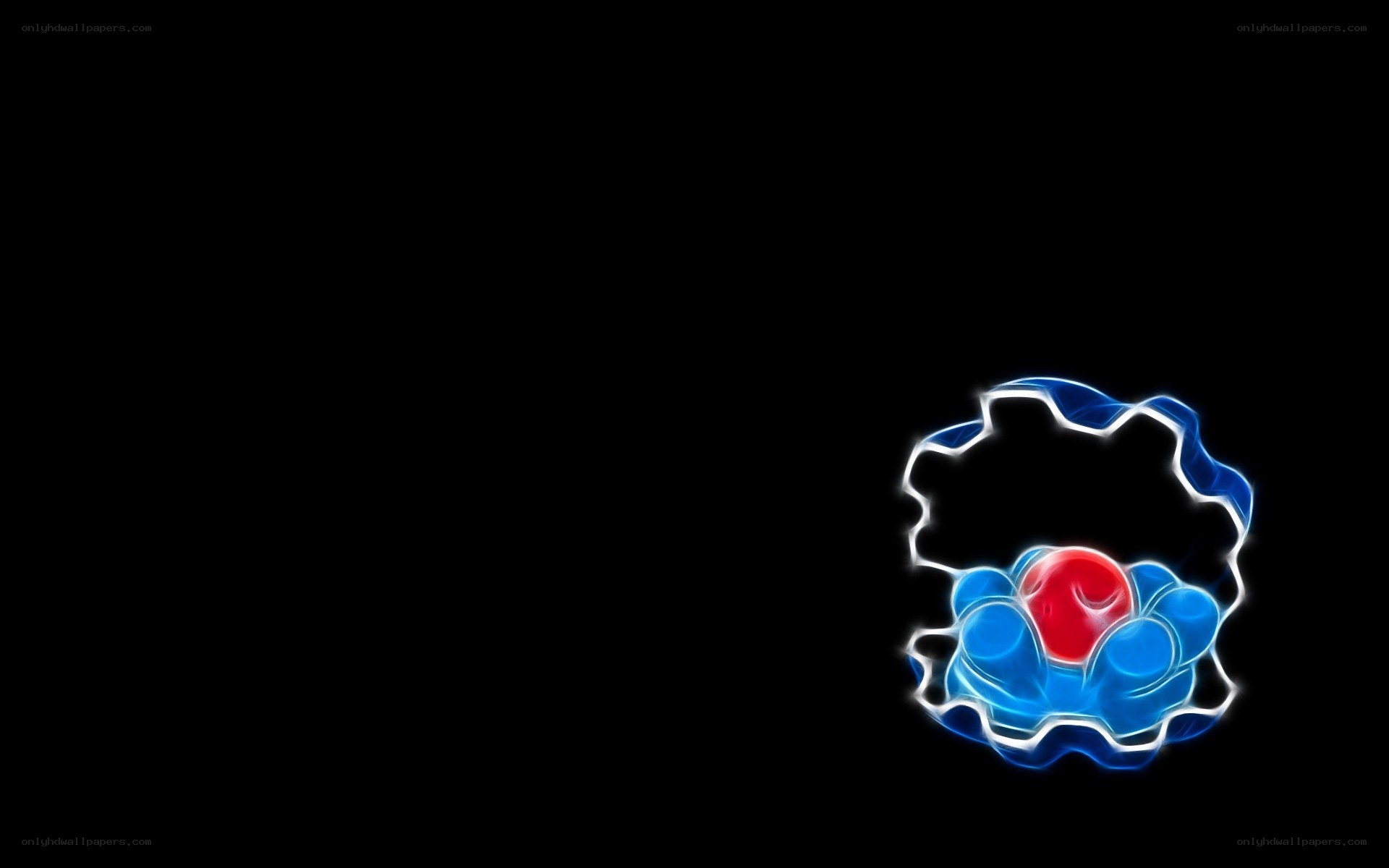 glowing blue and red symbol