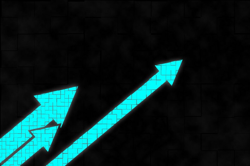 Glowing Blue Arrow