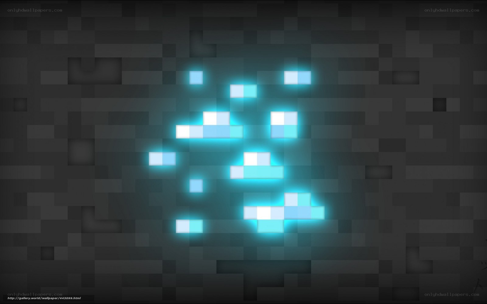 glowing blue blocks in dark space