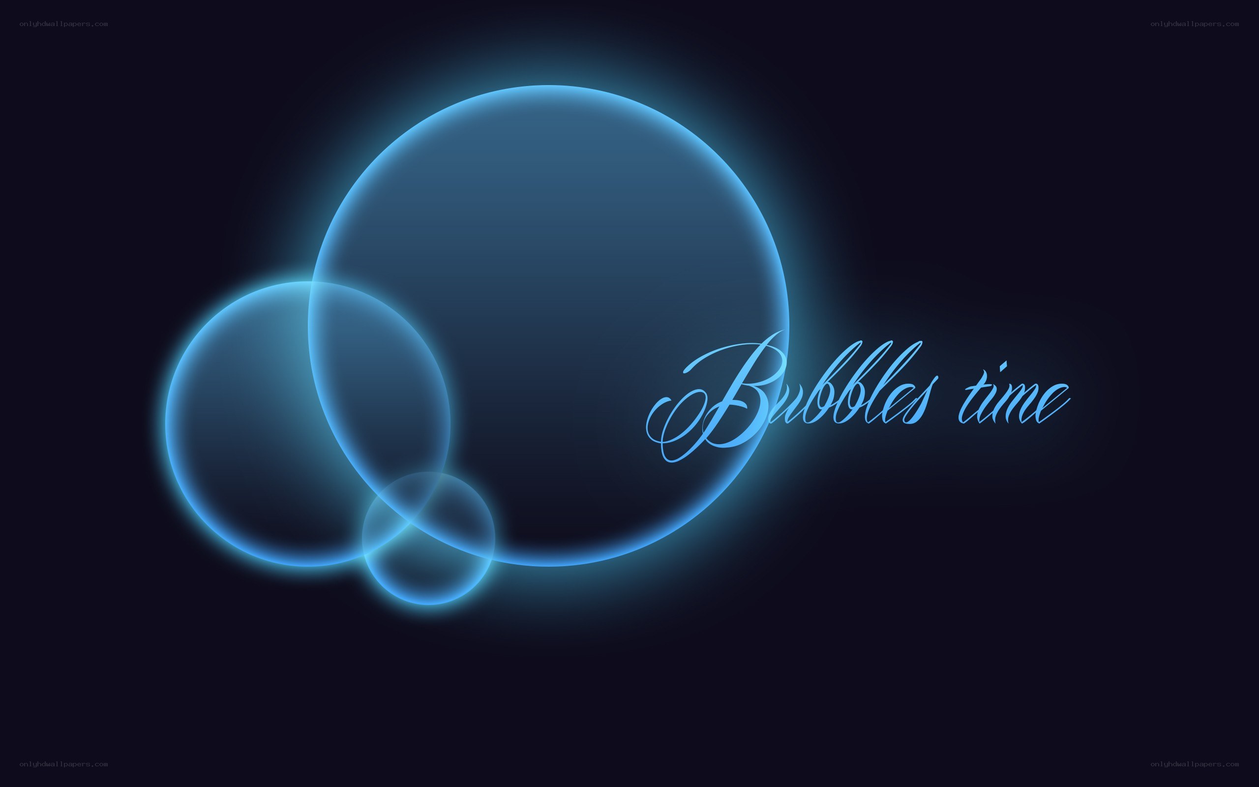 glowing blue bubbles