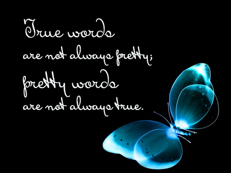 Glowing Blue Butterfly — Black, Thoughtful