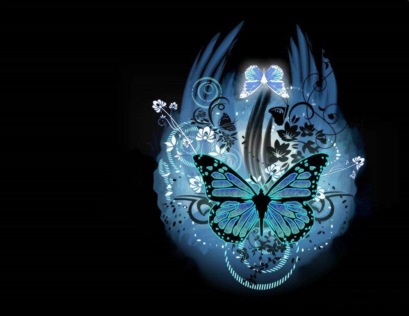 Glowing Blue Butterfly — Ethereal