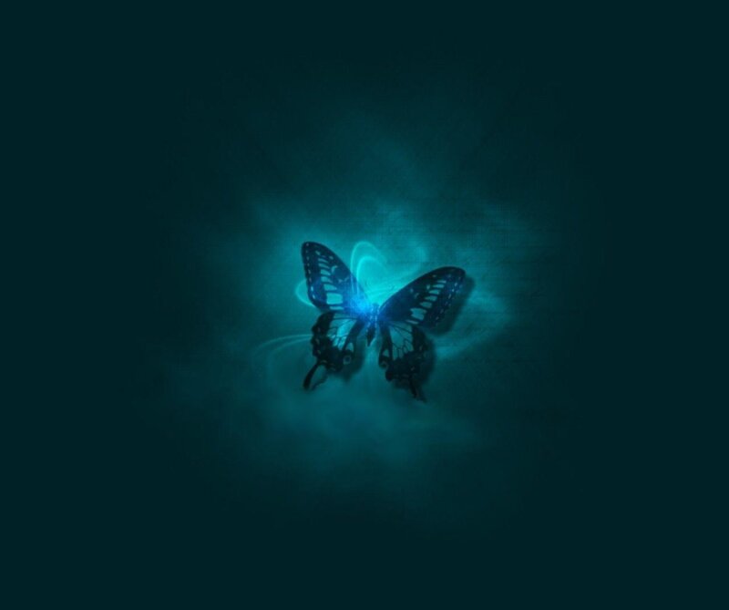 Glowing Blue Butterfly — Mystical