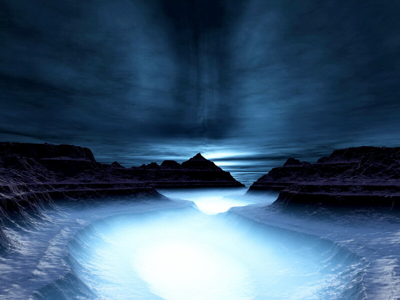 Glowing Blue Canyon