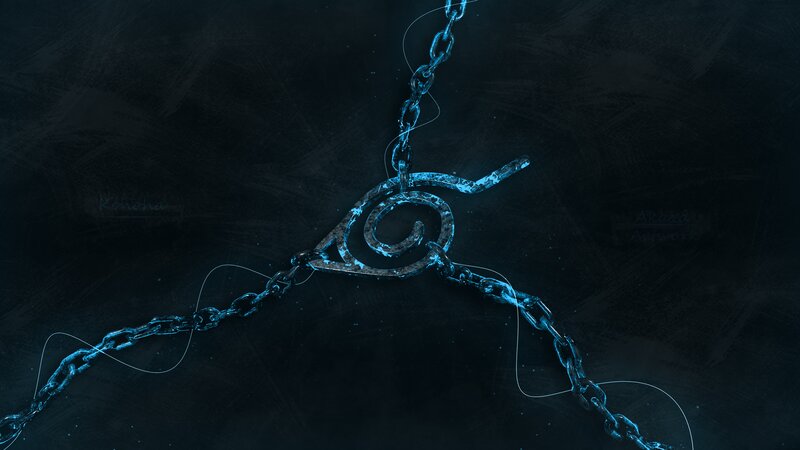 Glowing Blue Chain Symbol