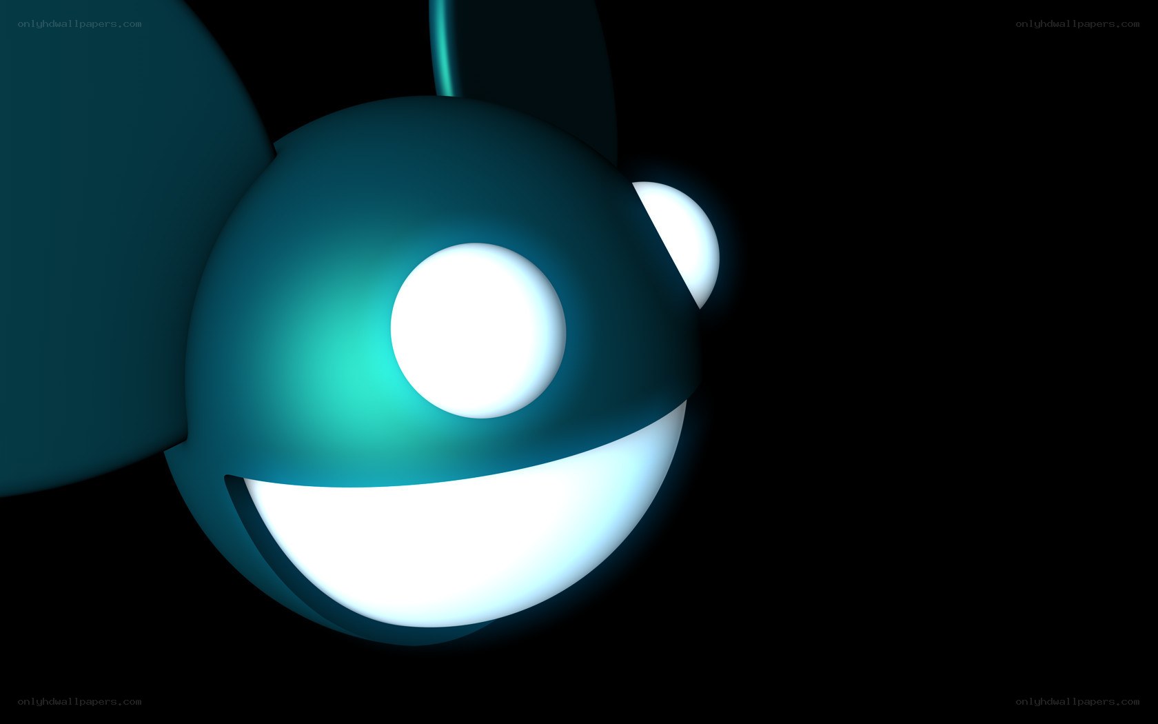 glowing blue character face
