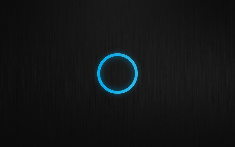 Glowing Blue Circle — Black