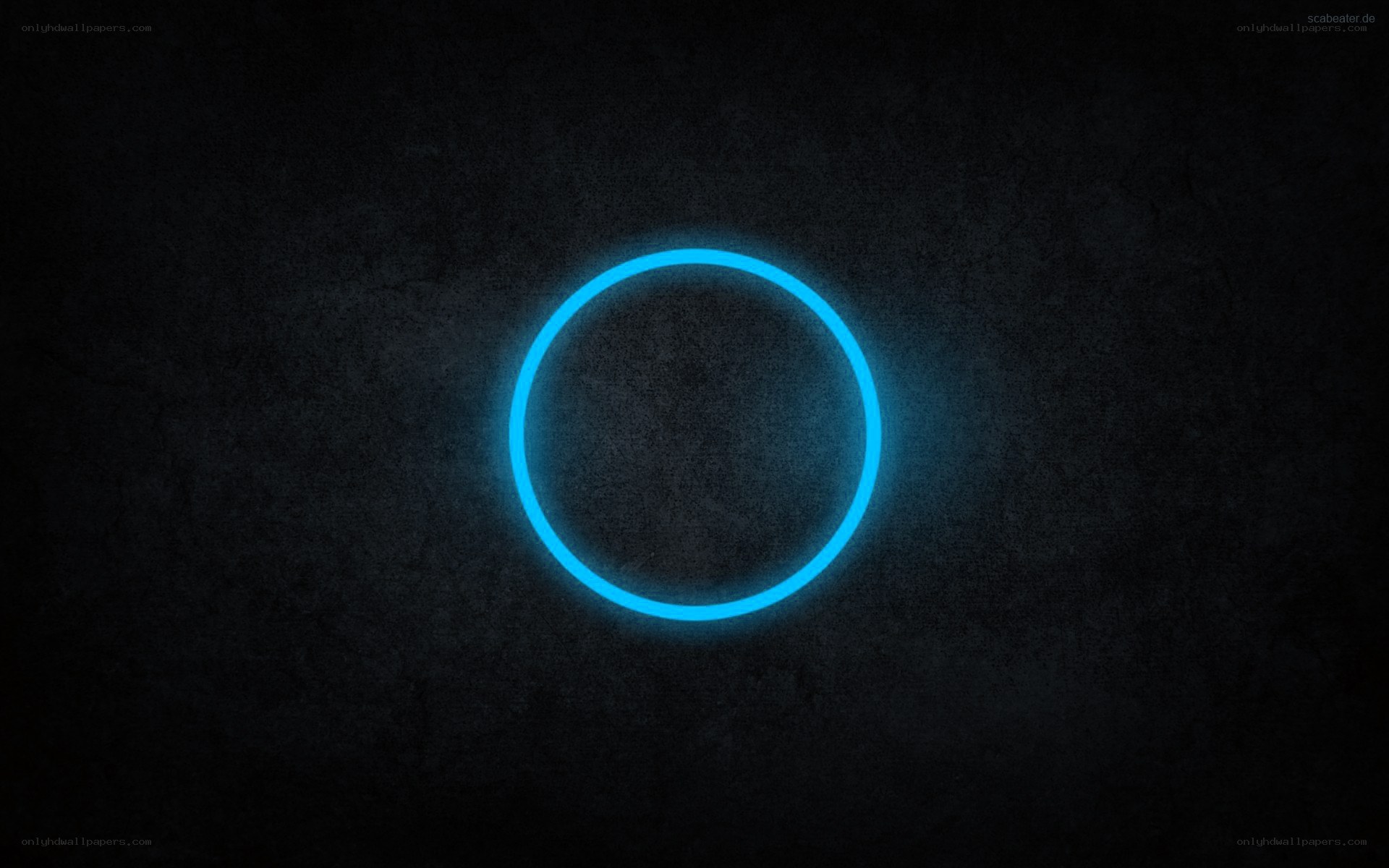 glowing blue circle on dark background