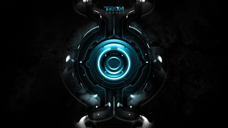 Glowing Blue Circular Device