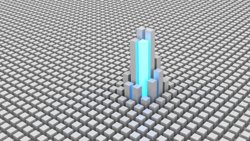 Glowing Blue Columns