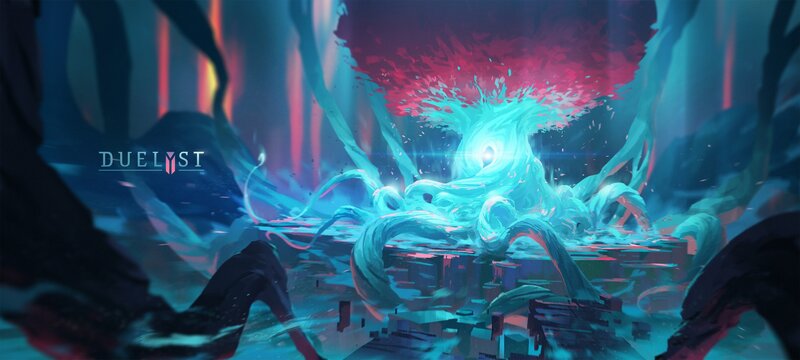 Glowing Blue Creature — Dramatic, Digital Art