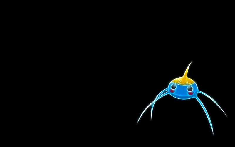 Glowing Blue Creature — Minimalist