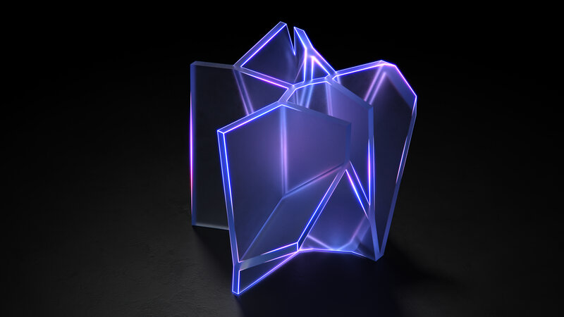 Glowing Blue Crystal — Mysterious