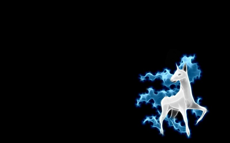 glowing blue deer