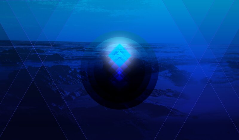 Glowing Blue Diamond