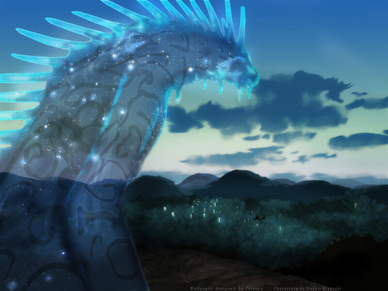 Glowing Blue Dragon — Dramatic, Night
