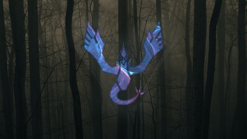 Glowing Blue Dragon — Mysterious