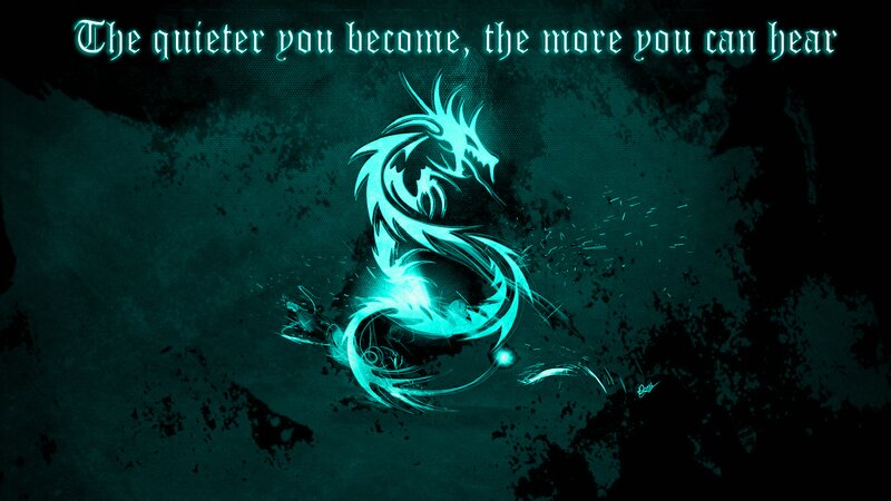 Glowing Blue Dragon — Teal, Dramatic