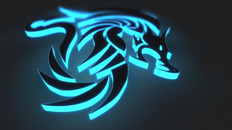Glowing Blue Dragon