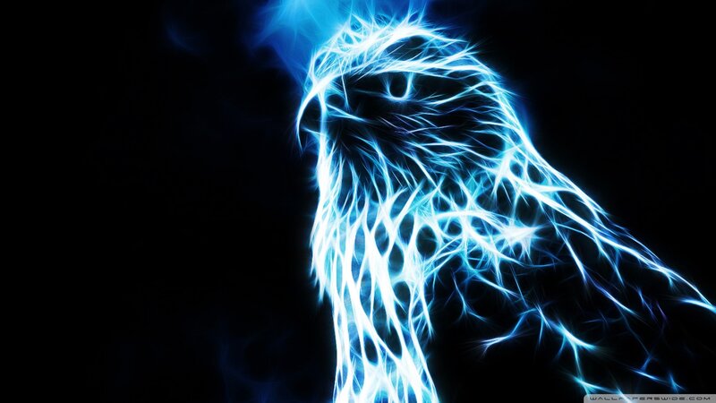 Glowing Blue Eagle