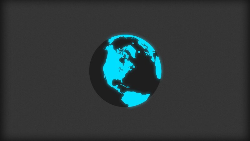 Glowing Blue Earth Globe
