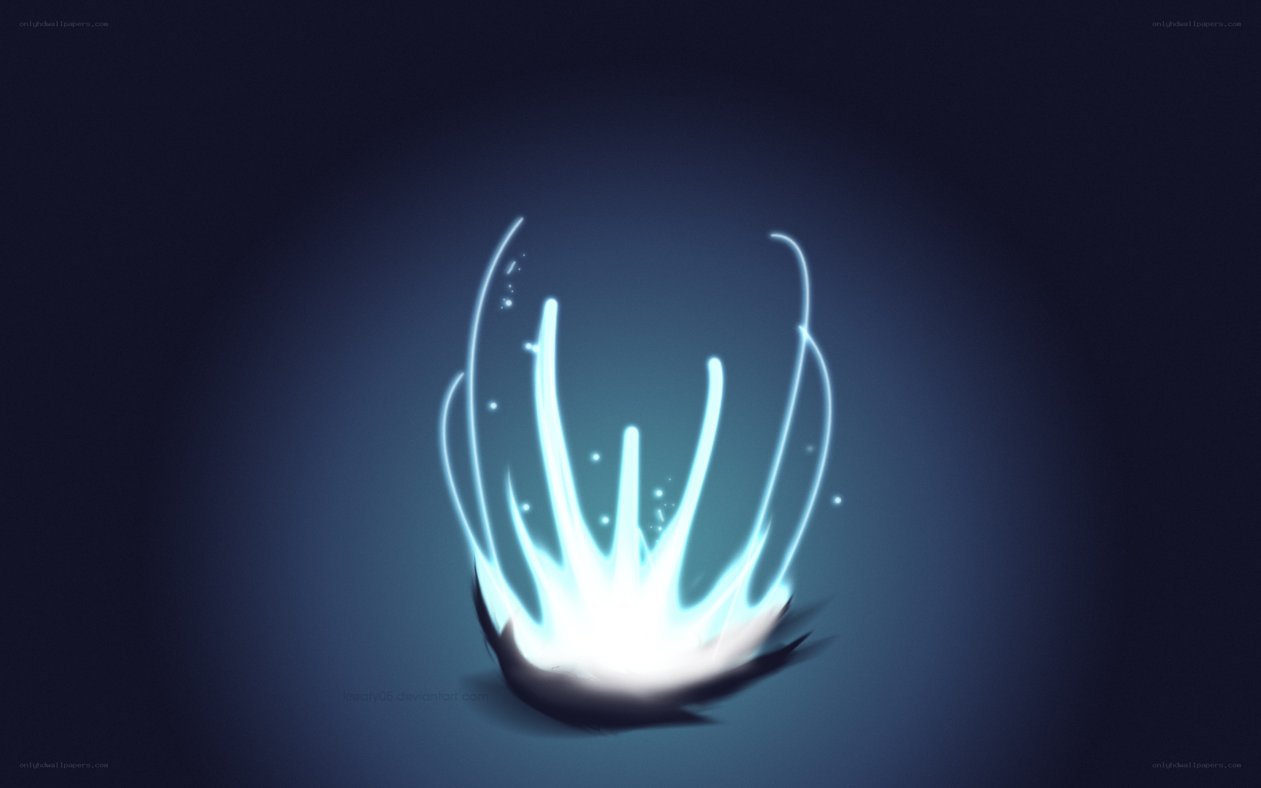 glowing blue energy burst