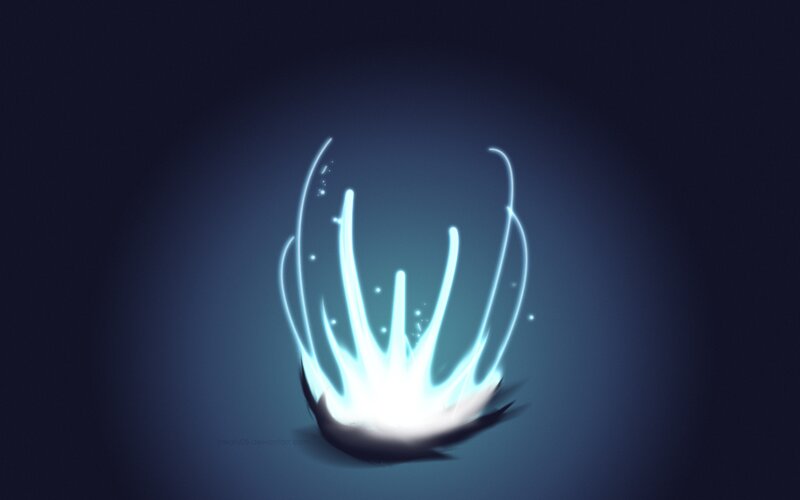 glowing blue energy burst
