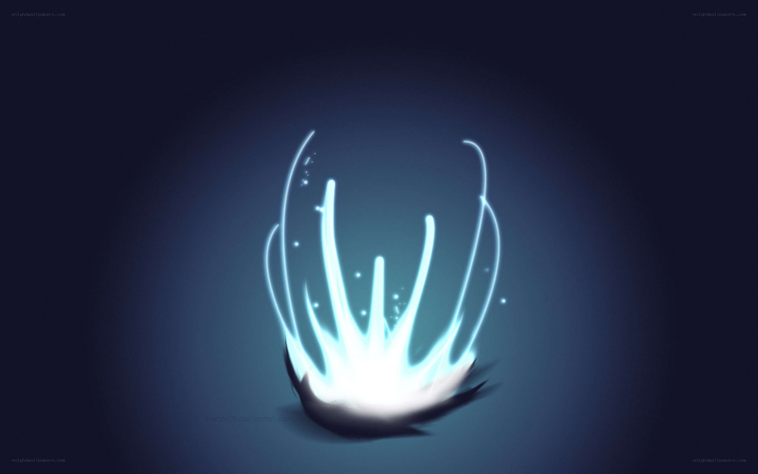 glowing blue energy burst