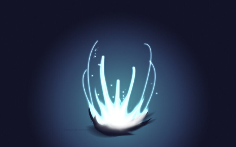 Glowing Blue Energy Burst — Mystical