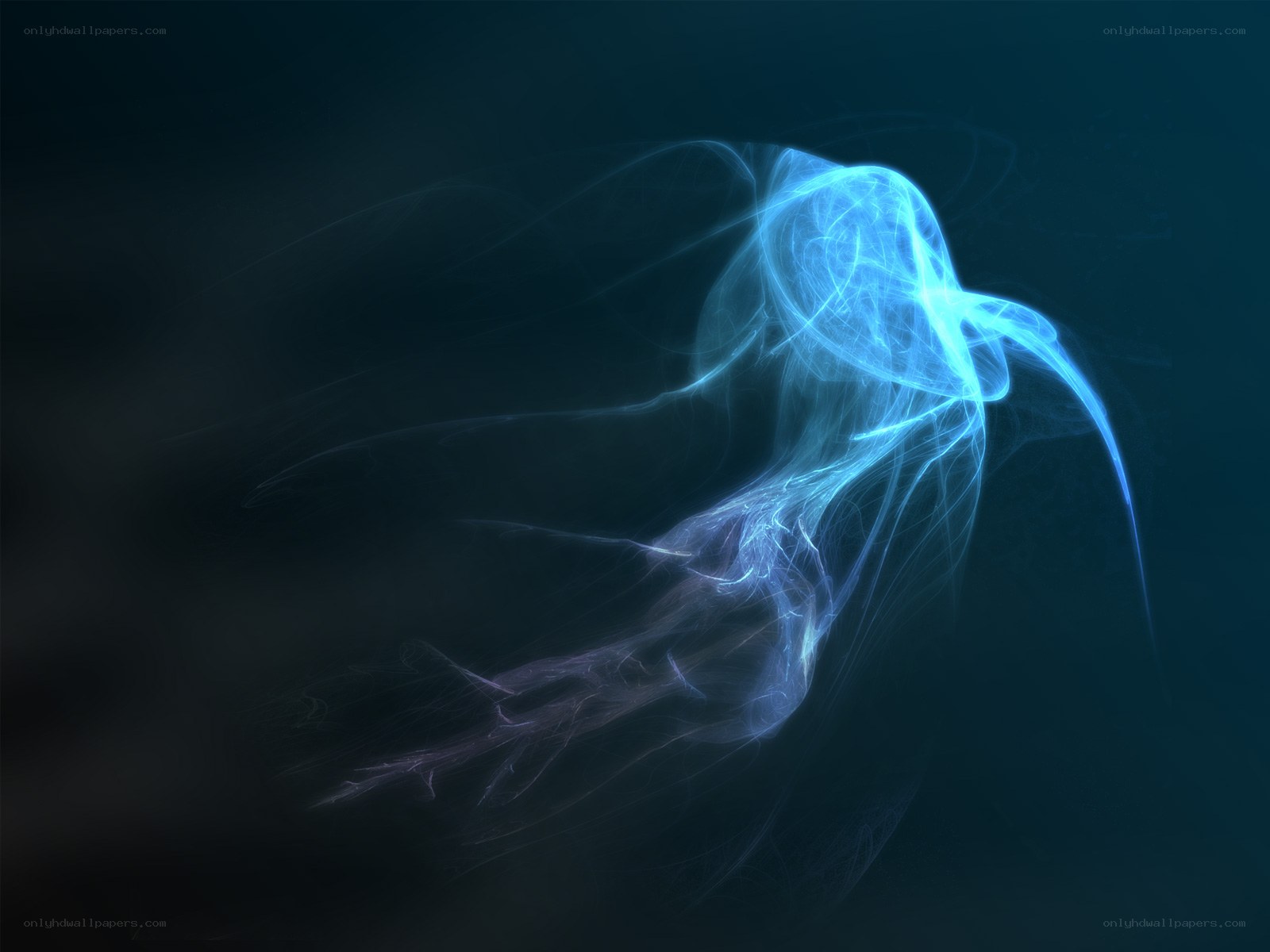 glowing blue energy form