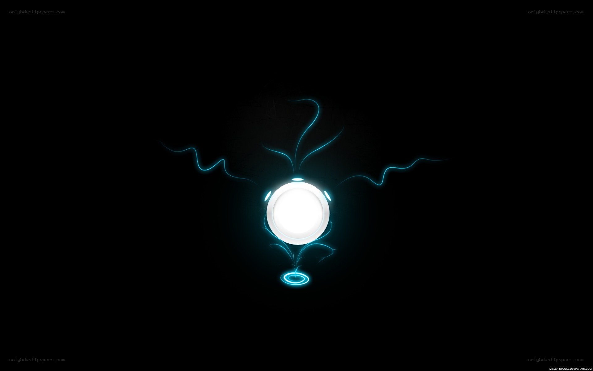 glowing blue energy orb