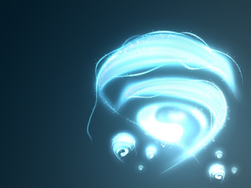 Glowing Blue Energy Swirl
