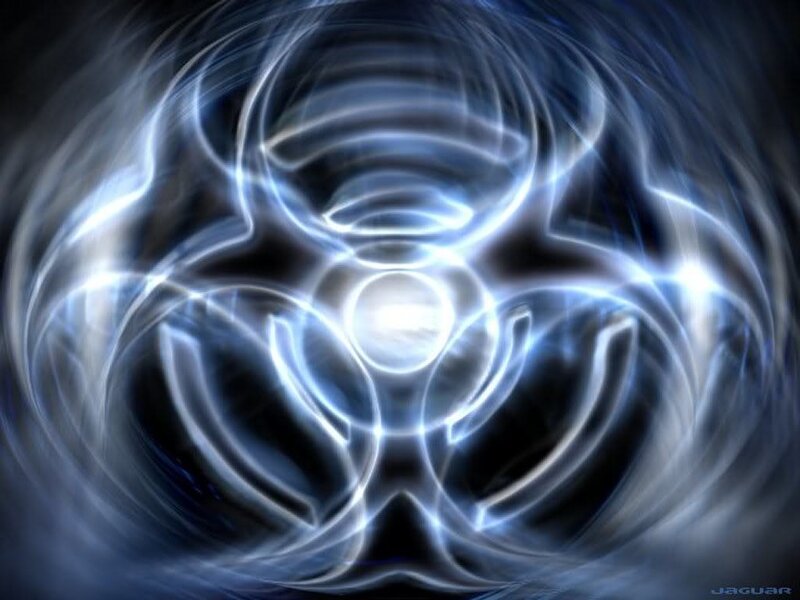 glowing blue energy symbol