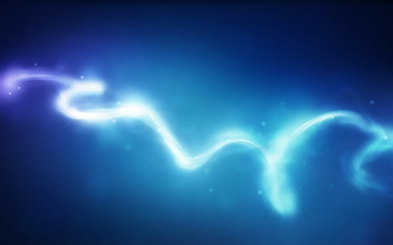 Glowing Blue Energy Wave — Serene, Digital Art