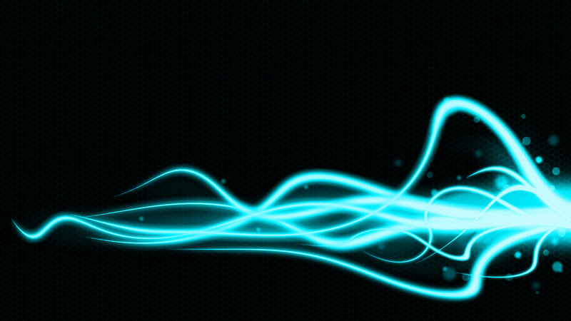 glowing blue energy waves