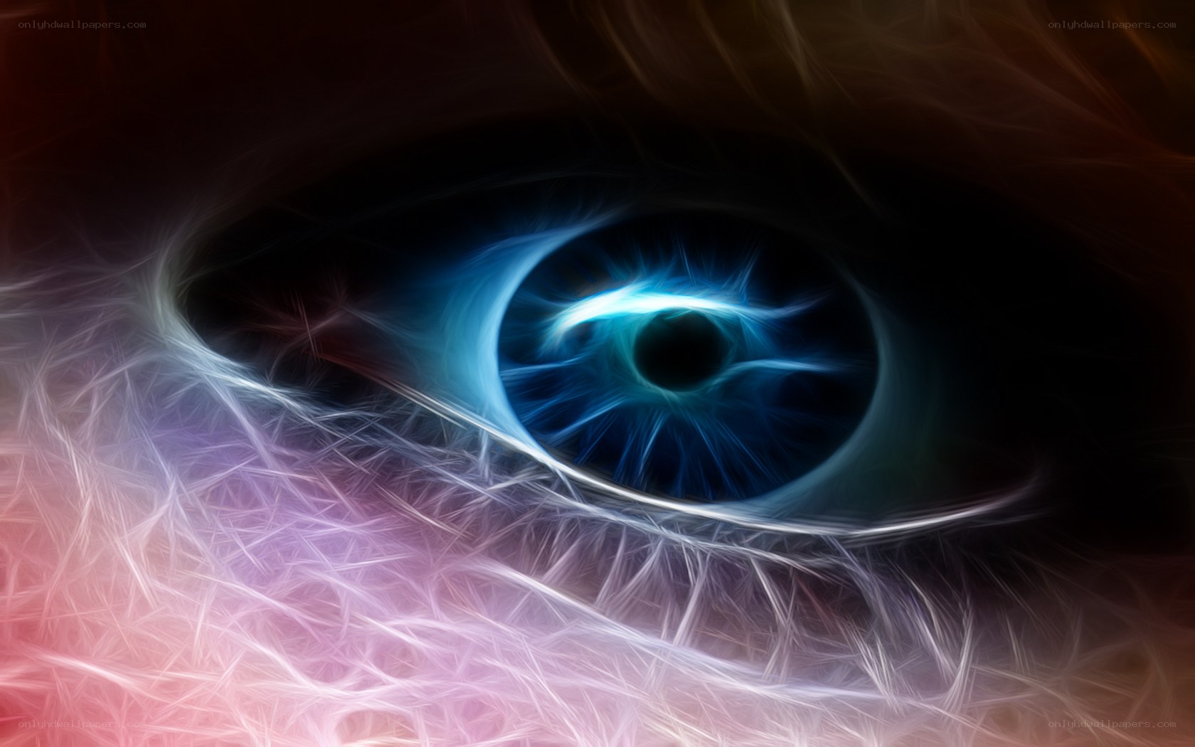 glowing blue eye art