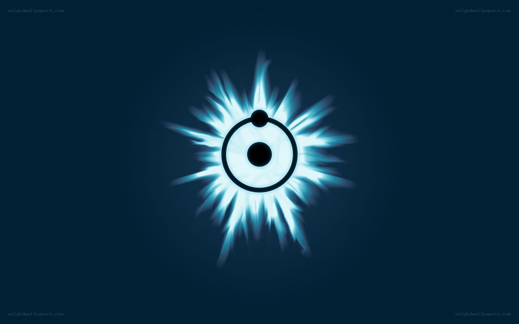 glowing blue eye symbol